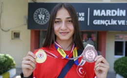 Mardinli Kübra Çiçek, Yıldızlar Avrupa Boks Şampiyonası’ndan bronz madalya ile döndü