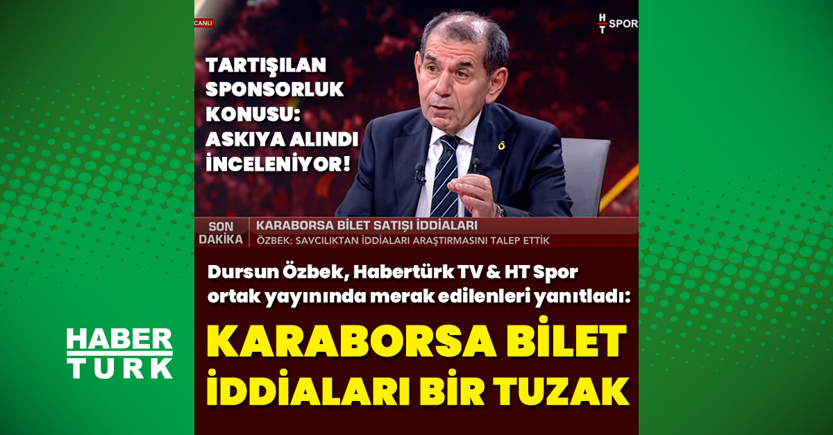 Dursun Özbek: Karaborsa bilet iddiaları bir tuzak!